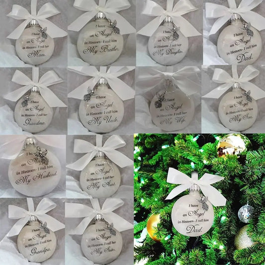 Angel's Embrace Memorial Ornament - Feathered Christmas Keepsake 'I Have an Angel in Heaven'